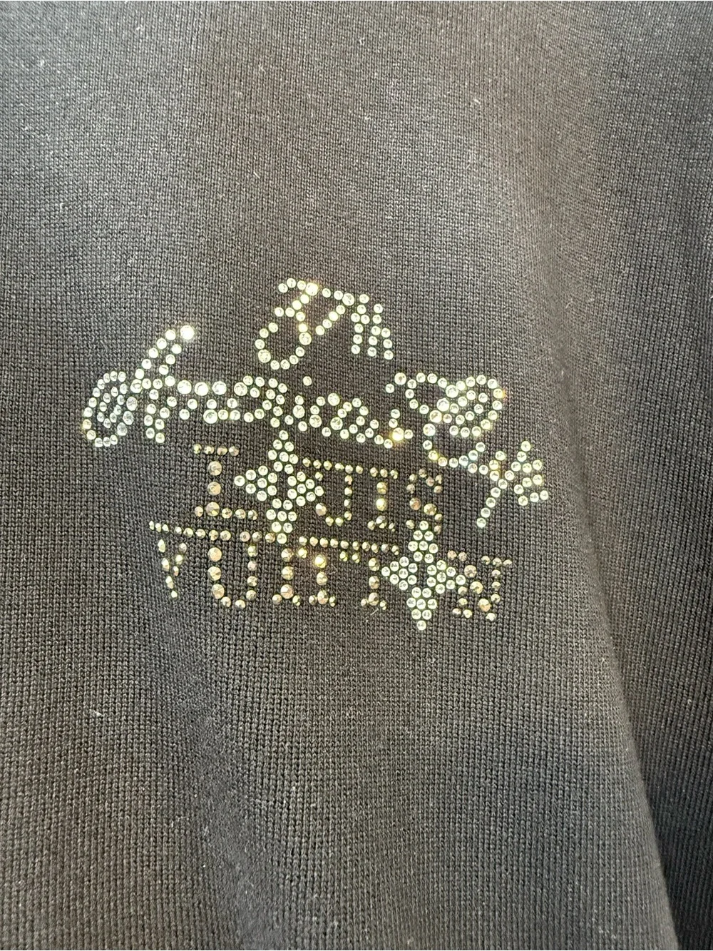 Louis Vuitton Black Crystal Logo Short Sleeve Tee - Picture 4 of 11